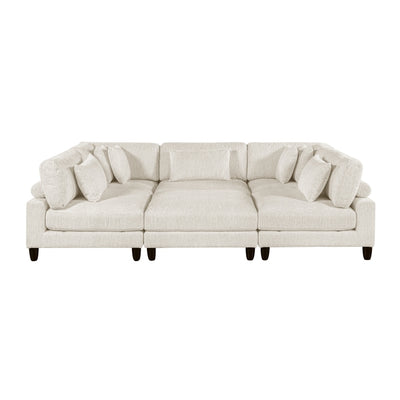Robstown 6-Piece Modular Sectional with Ottoman (9688NBE*62CR3ACOT)
