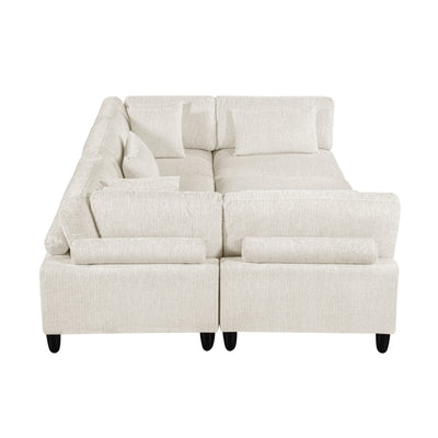 Robstown 6-Piece Modular Sectional with Ottoman (9688NBE*62CR3ACOT)