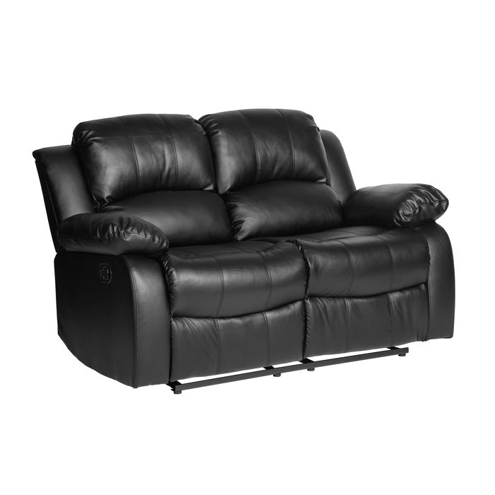 Cranley Black Manual Reclining Loveseat — Cranley Double Reclining Love Seat (9700BLK-2)
