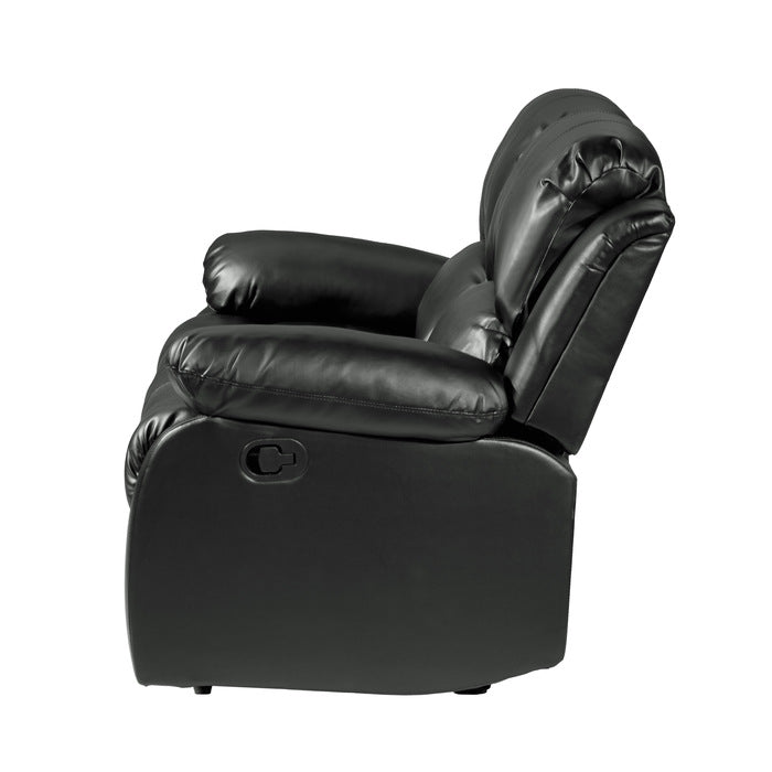 Cranley Black Manual Reclining Loveseat — Cranley Double Reclining Love Seat (9700BLK-2)