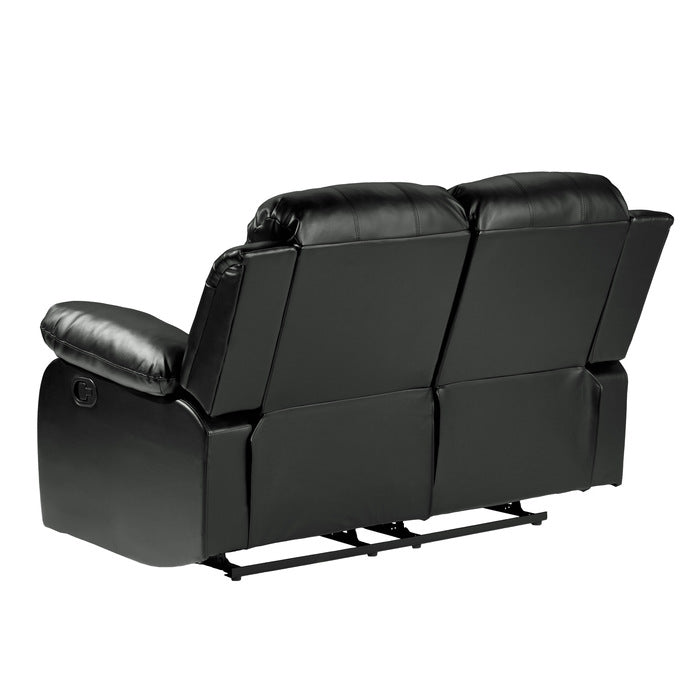 Cranley Black Manual Reclining Loveseat — Cranley Double Reclining Love Seat (9700BLK-2)