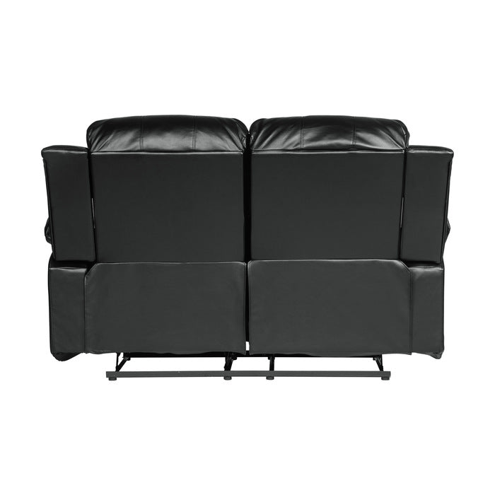 Cranley Black Manual Reclining Loveseat — Cranley Double Reclining Love Seat (9700BLK-2)