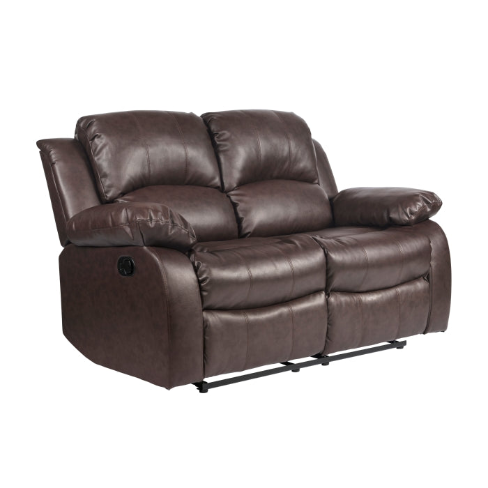 Cranley Brown Manual Reclining Loveseat — Cranley Double Reclining Love Seat (9700BRW-2)
