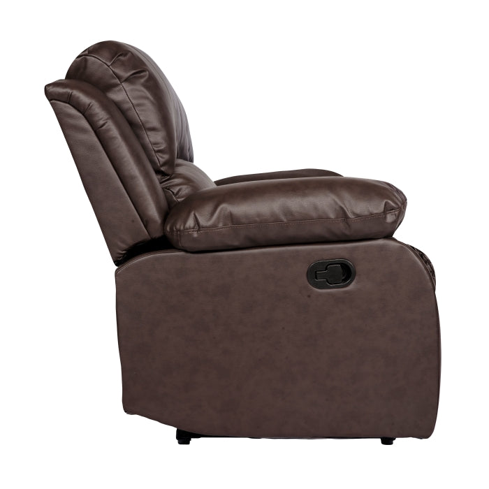 Cranley Brown Manual Reclining Loveseat — Cranley Double Reclining Love Seat (9700BRW-2)