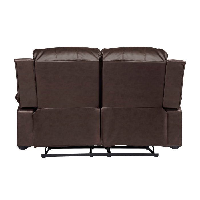 Cranley Brown Manual Reclining Loveseat — Cranley Double Reclining Love Seat (9700BRW-2)
