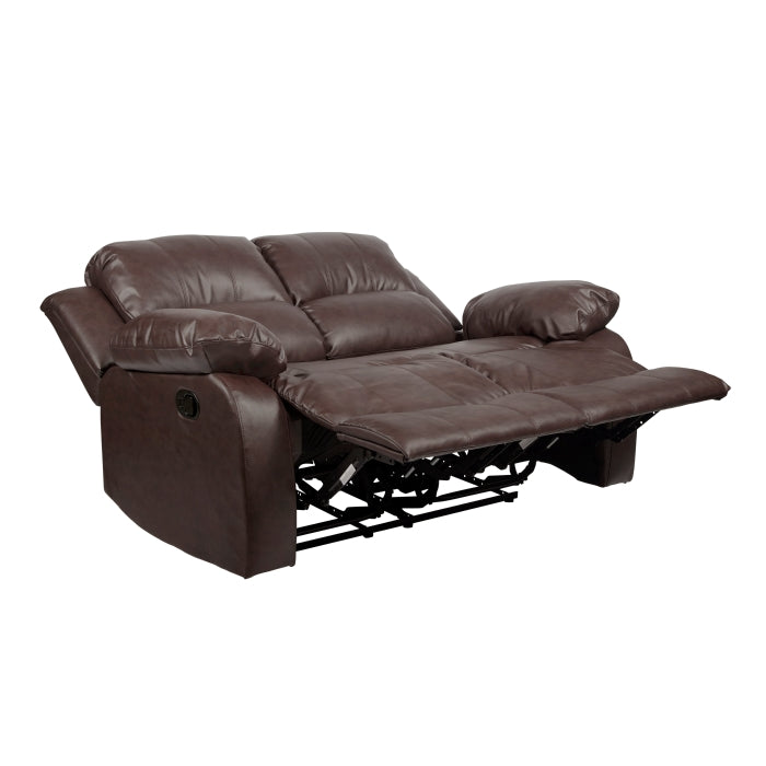 Cranley Brown Manual Reclining Loveseat — Cranley Double Reclining Love Seat (9700BRW-2)