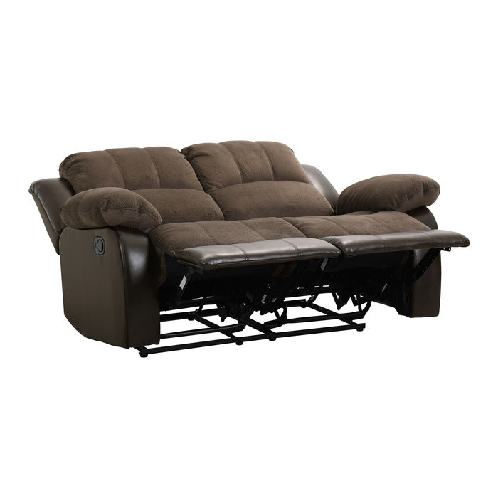 Cranley Chocolate Manual Reclining Loveseat — Cranley Double Reclining Love Seat (9700FCP-2)