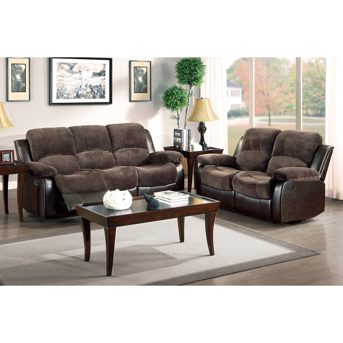 Cranley Chocolate Manual Reclining Loveseat — Cranley Double Reclining Love Seat (9700FCP-2)