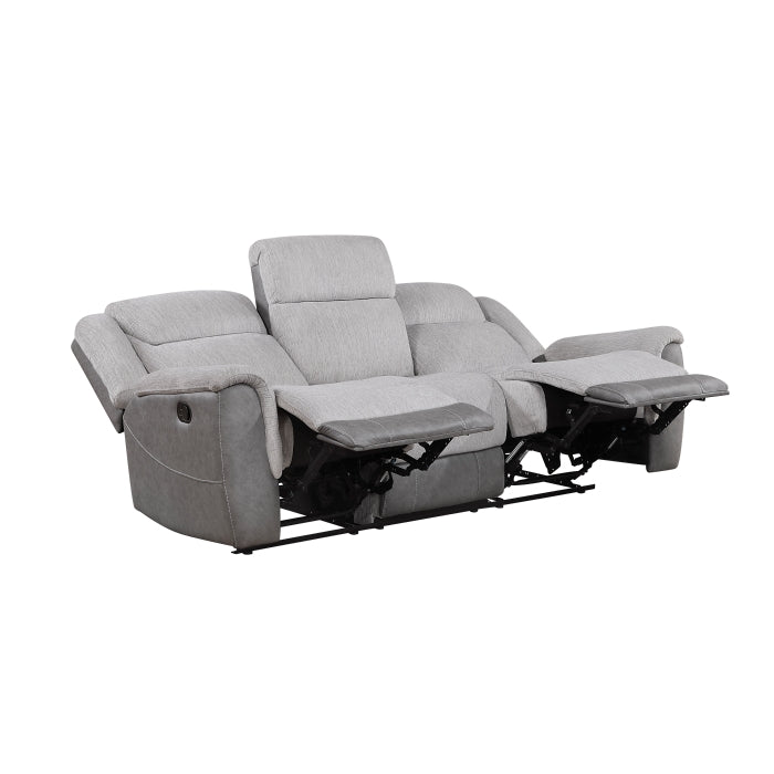 Harriette Double Reclining Sofa (9703GY-3)