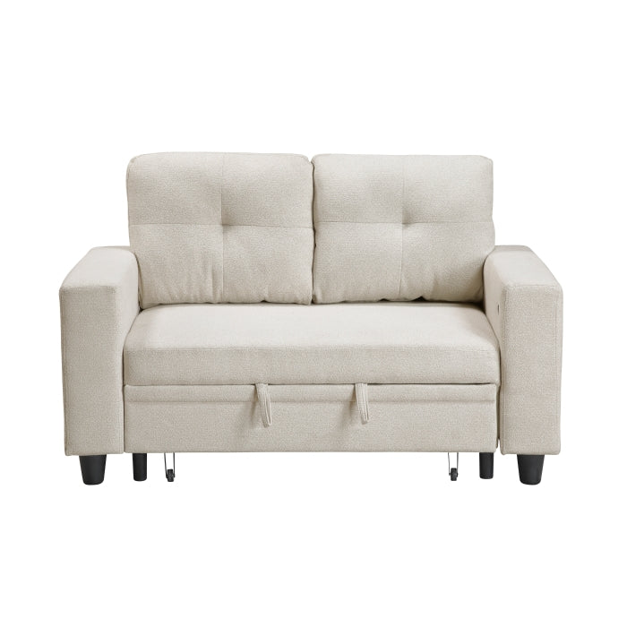 Robinson Love Seat with Pull-out Bed, Shelves and Charging Ports (9705BE-2*)