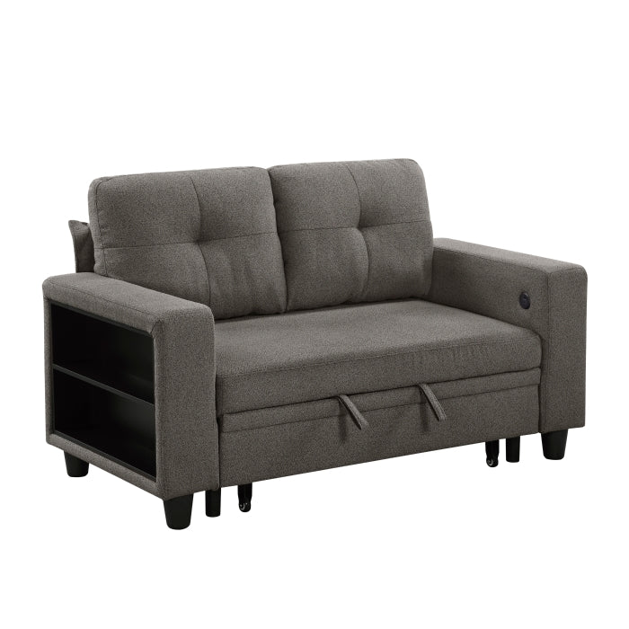 Robinson Love Seat with Pull-out Bed, Shelves and Charging Ports (9705DB-2*)