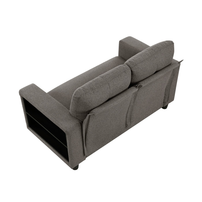 Robinson Love Seat with Pull-out Bed, Shelves and Charging Ports (9705DB-2*)