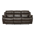 Marille Double Reclining Sofa with Center Drop-Down Cup Holders (9724BRW-3)