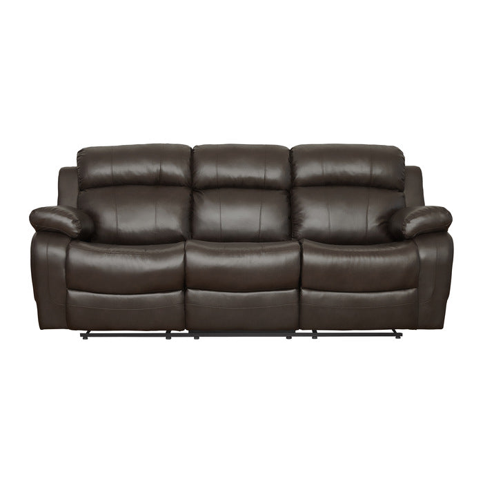 Marille Double Reclining Sofa with Center Drop-Down Cup Holders (9724BRW-3)