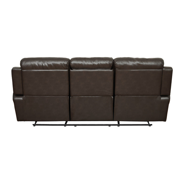 Marille Double Reclining Sofa with Center Drop-Down Cup Holders (9724BRW-3)