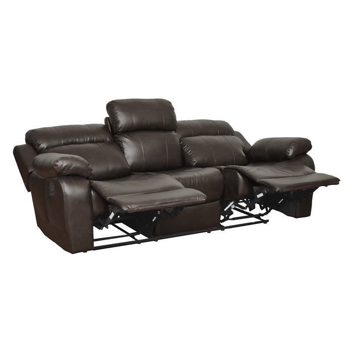 Marille Double Reclining Sofa with Center Drop-Down Cup Holders (9724BRW-3)
