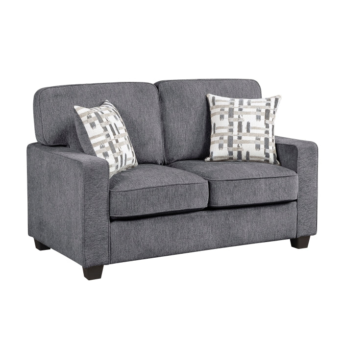 Frances Love Seat (9748DGY-2)