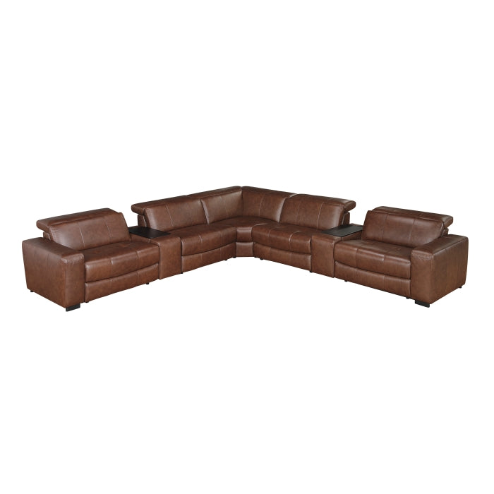 Sutton 7-Piece Modular Power Reclining Sectional with Power Headrests and Charging Ports