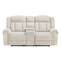 Double Reclining Love Seat with Center Console - Nutmeg - HD product view