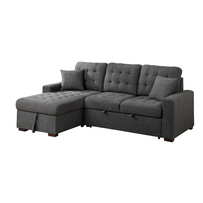 McCafferty 2-Piece Sectional with Pull-out Bed and Left Chaise with Hidden Storage (9916DG*2LCRL)