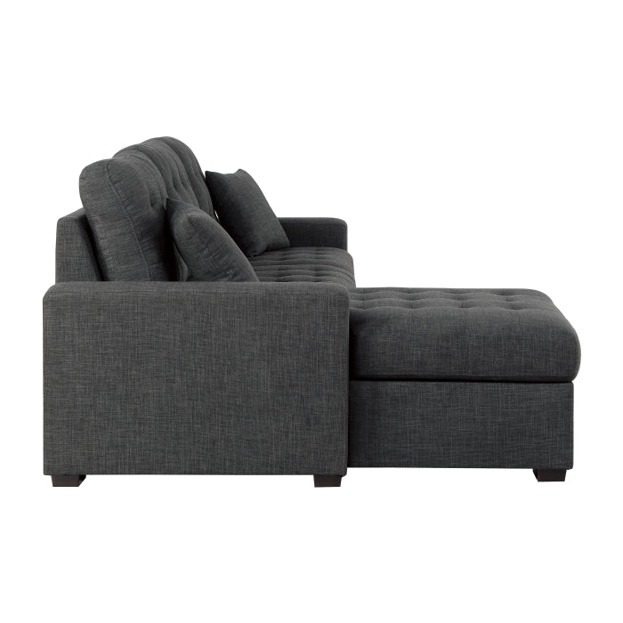 McCafferty 2-Piece Sectional with Pull-out Bed and Left Chaise with Hidden Storage (9916DG*2LCRL)