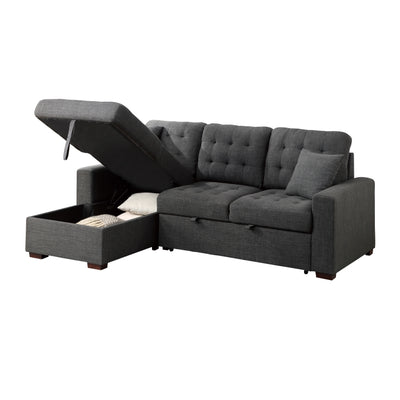 McCafferty 2-Piece Sectional with Pull-out Bed and Left Chaise with Hidden Storage (9916DG*2LCRL)