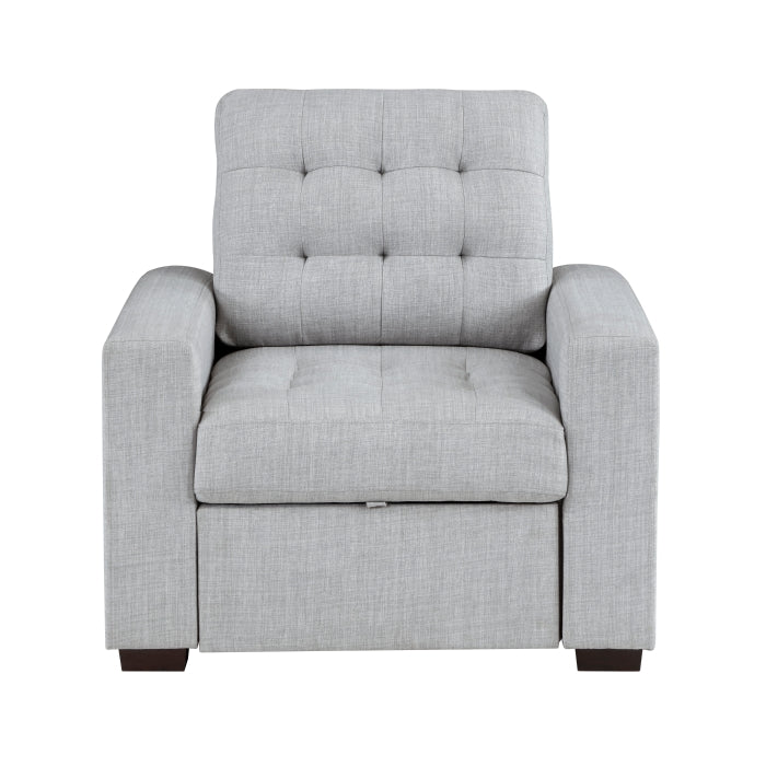 McCafferty Chair with Pull-out Ottoman (9916GY-1)