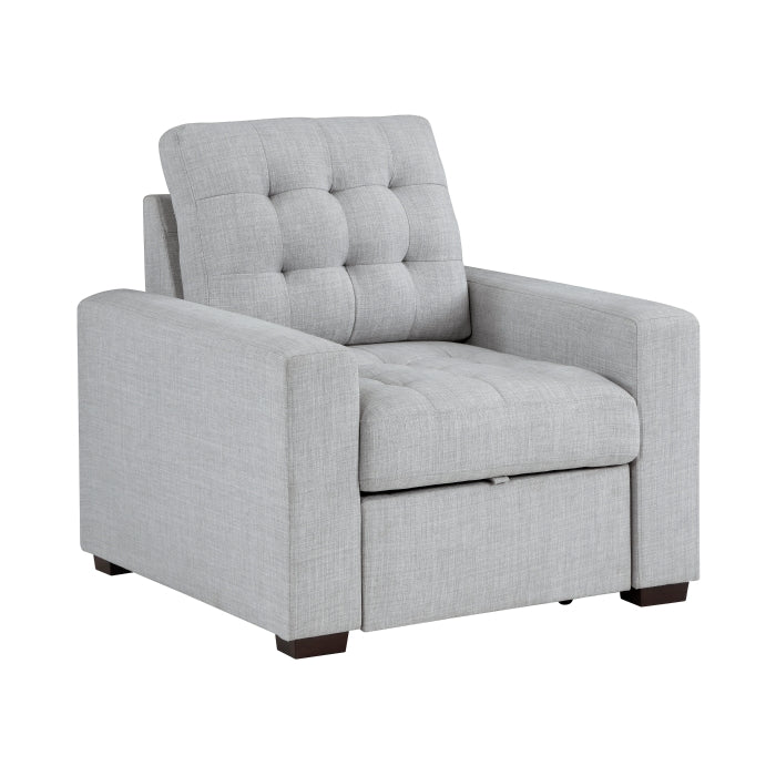McCafferty Chair with Pull-out Ottoman (9916GY-1)