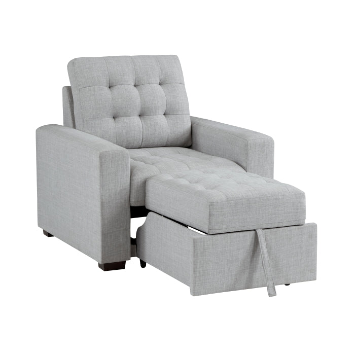 McCafferty Chair with Pull-out Ottoman (9916GY-1)