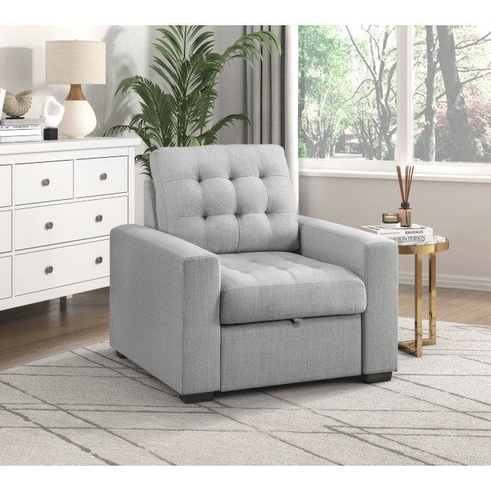 McCafferty Chair with Pull-out Ottoman (9916GY-1)
