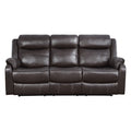 Double Lay Flat Reclining Sofa with Center Drop-Down Cup Holders - Yerba - front product view
