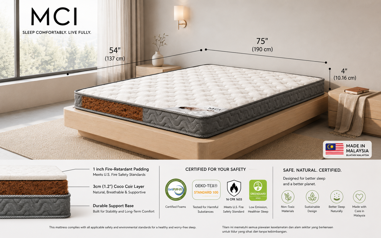MCI Coco Coir Essential Mattress