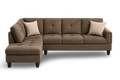 Chocolate L-Shaped sectional sofa with a storage space