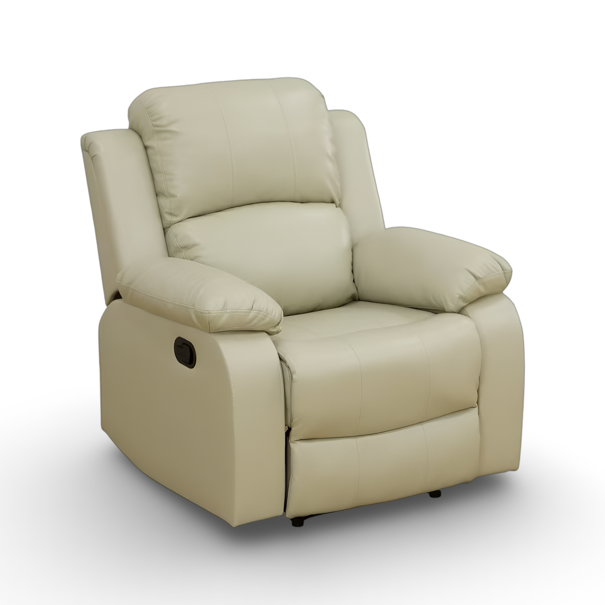 One-button manual reclining lounge chair