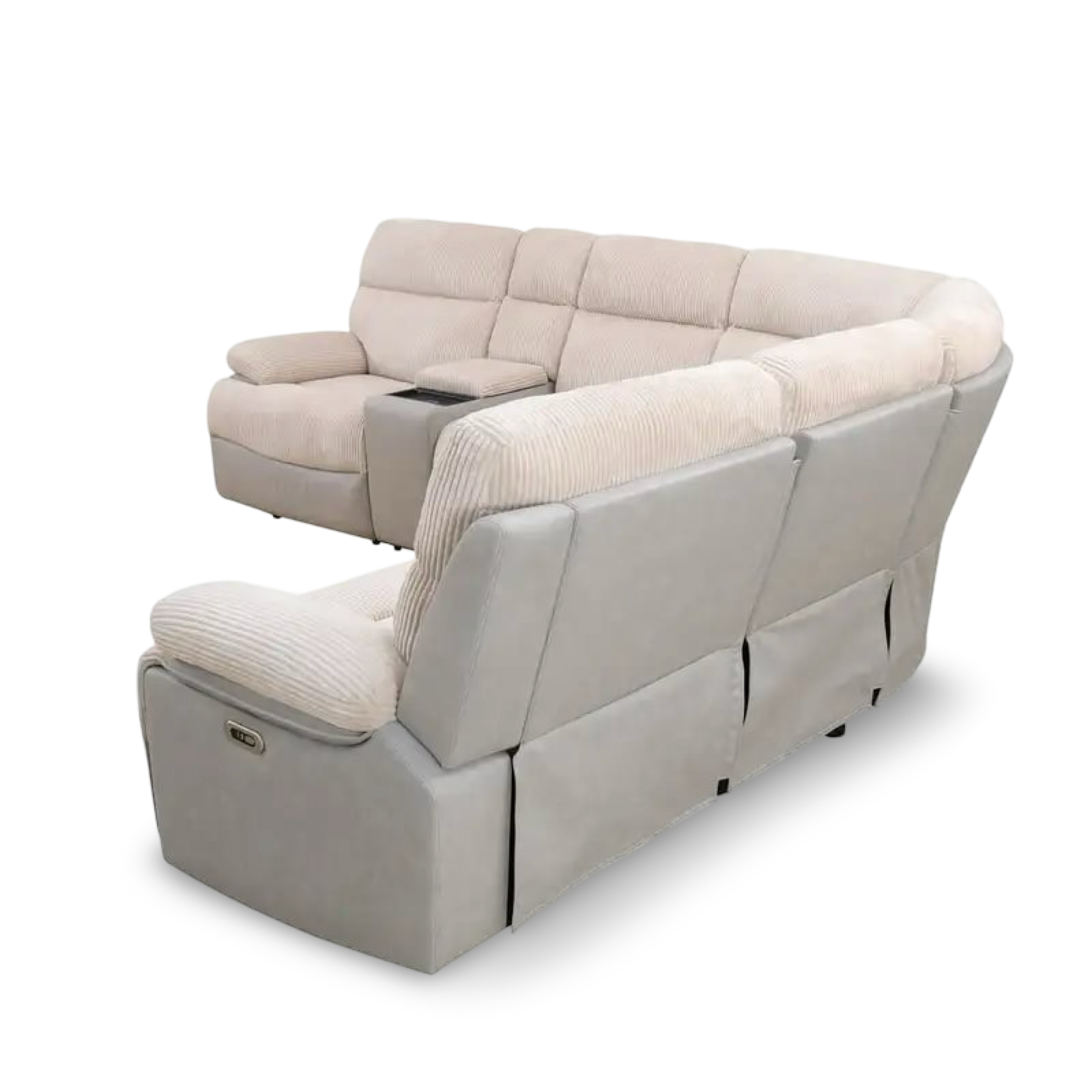 Two-Tone Power Reclining Sectional Sofa 5- Seat