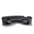 Power Reclining Sectional Sofa with Storage Console & Cup Holders