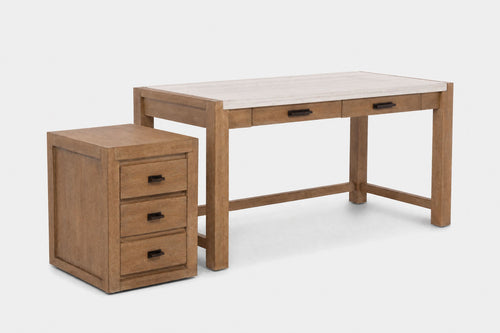 Aspen Valley Office Desk & File Cabinet