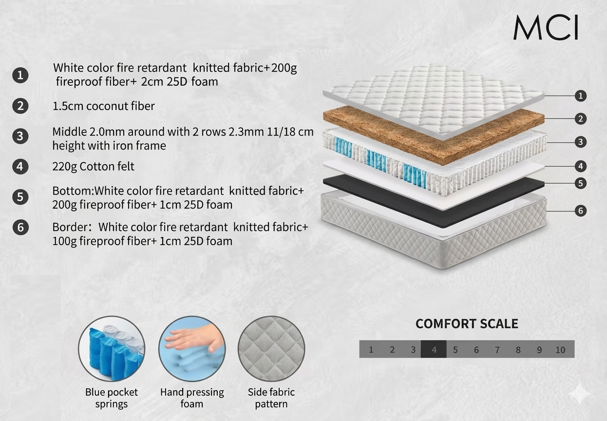 W802 Coconut Coir Mattress