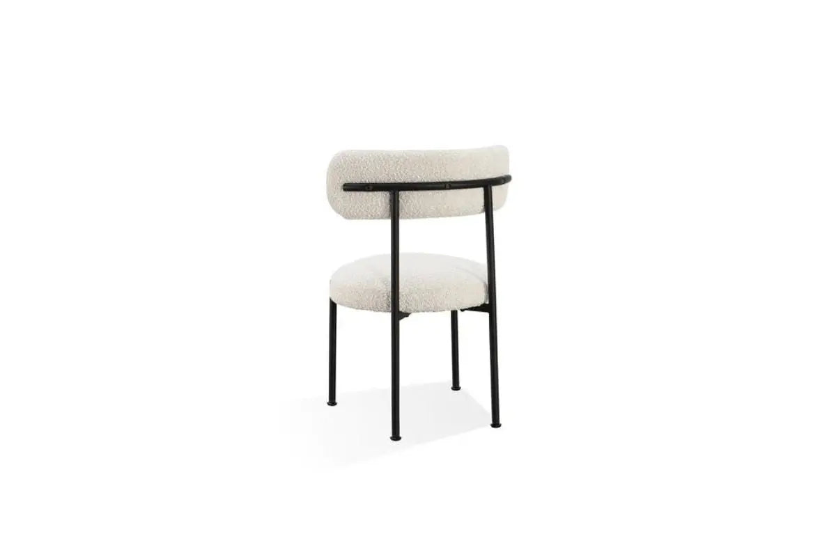 Aere upholstered side chair in ivory - back