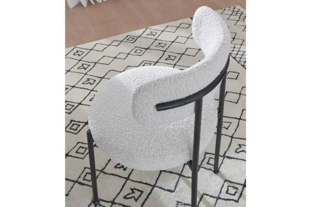 Aere upholstered side chair in ivory - dining room
