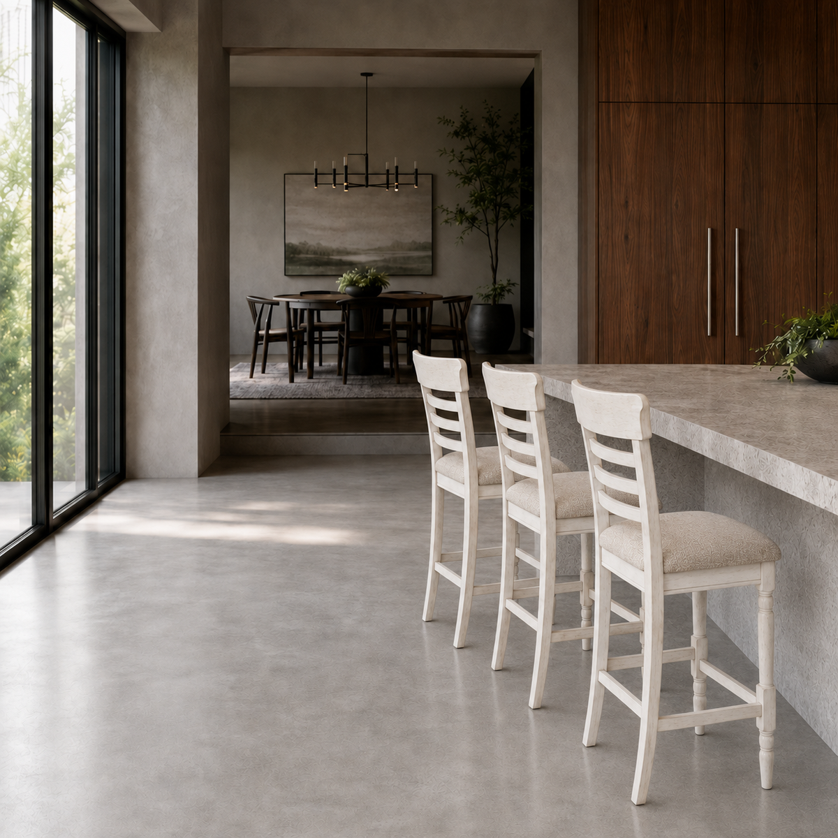 Alburgh Counter Height Chair arranged in a modern interior