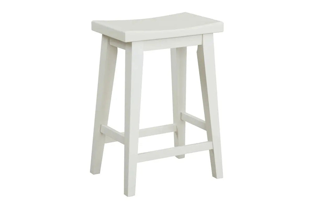 Americana saddle counter height stool in cotton - front