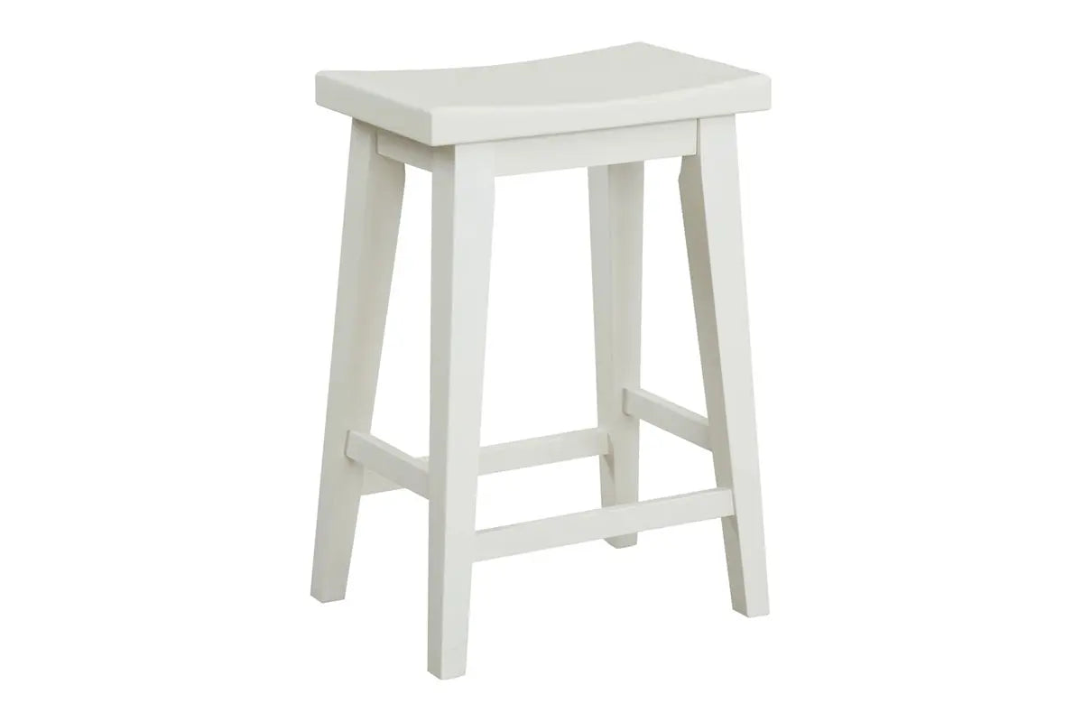 Americana saddle counter height stool in cotton - front