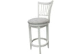 Americana spindle back swivel bar stool in cotton - front