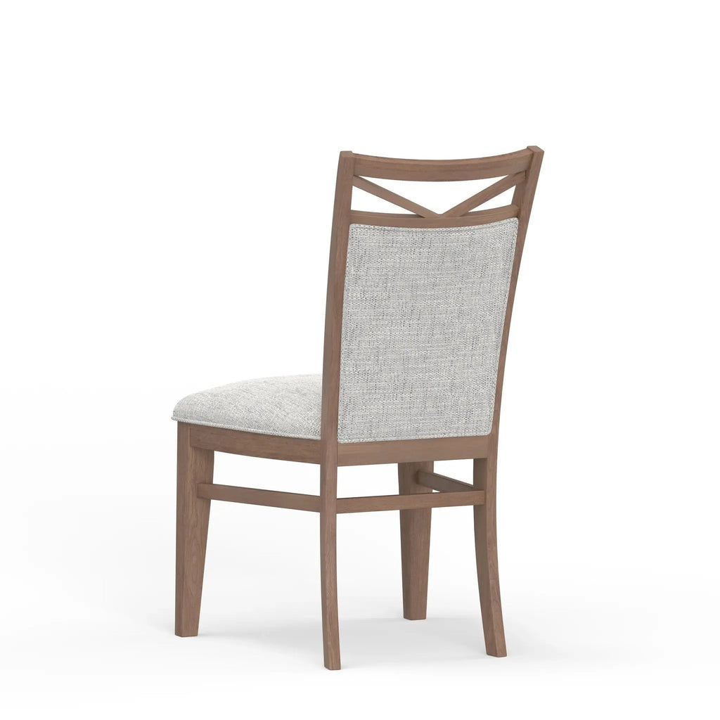 Americana cotton upholstered dining chair - rear angle