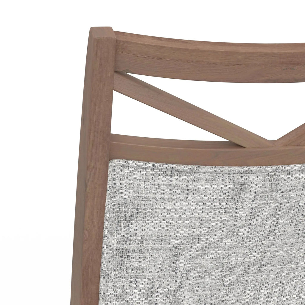 Americana chair cotton boucle upholstery detail