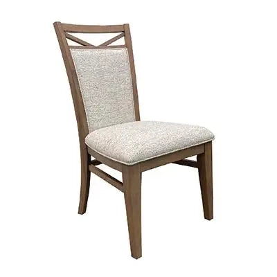 Americana upholstered dining side chair set of two in cotton - front view