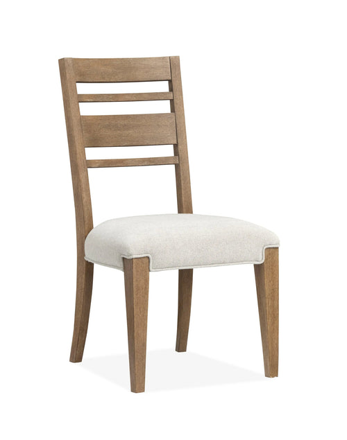 Aspen Valley ladder back side chair in Sierra Brown - angle