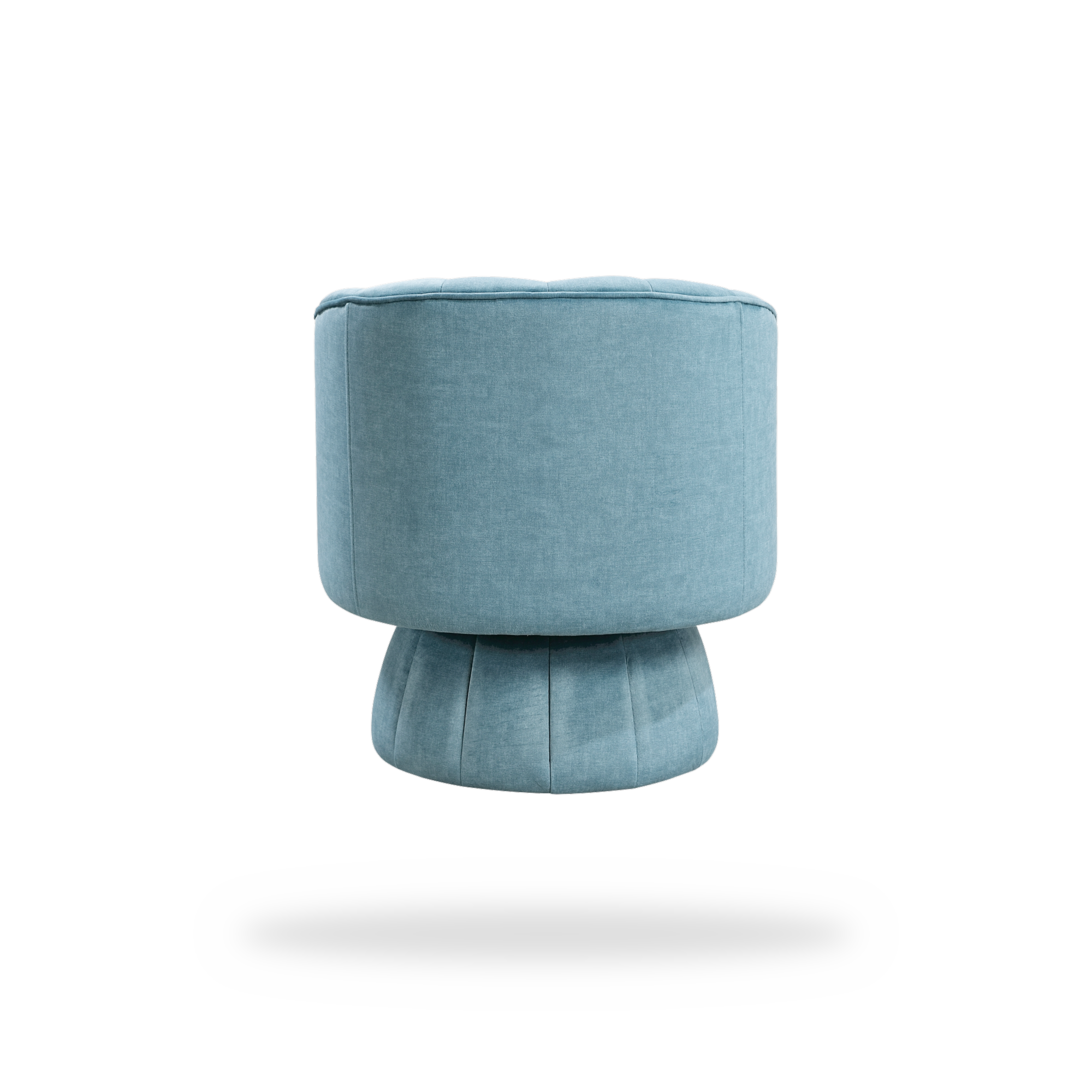 Bristol dark teal velvet swivel chair full back view