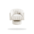 Bristol taupe velvet swivel chair complete front view